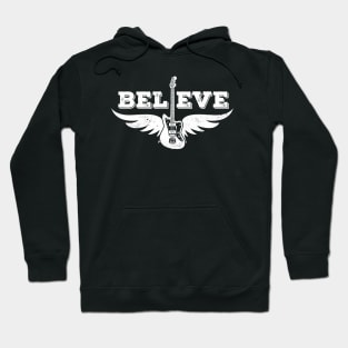 Believe Guitar Wings Offset Style Electric Guitar Hoodie